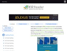 Tablet Screenshot of k12reader.com